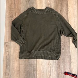 Olive colored oversize sweatshirt